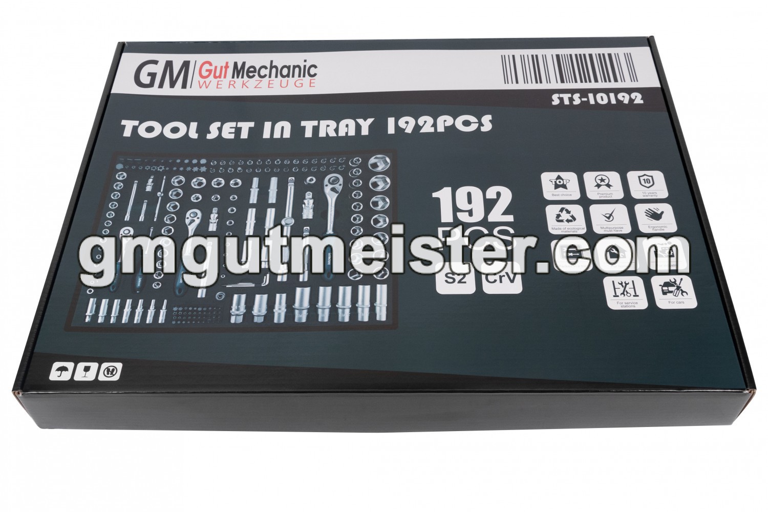 НАБІР ІНСТРУМЕНТІВ В ЛОЖЕМЕНТІ GUT MECHANIC 192ШТ STS10192 - фото 7